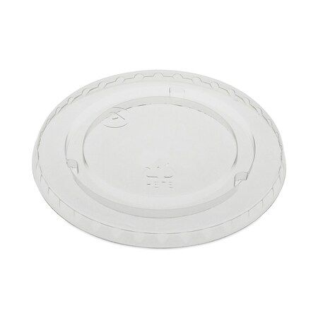 Pactiv Cold Cup Lids w/No Straw Hole, Fits 9-20oz Size A Cups, Clear, PK1020 YLP20CNH